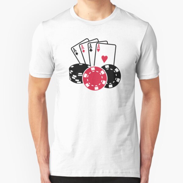 Poker cards chips Slim Fit T-Shirt