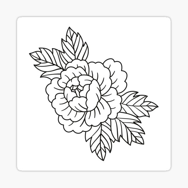 Rose aesthetic drawing Sticker