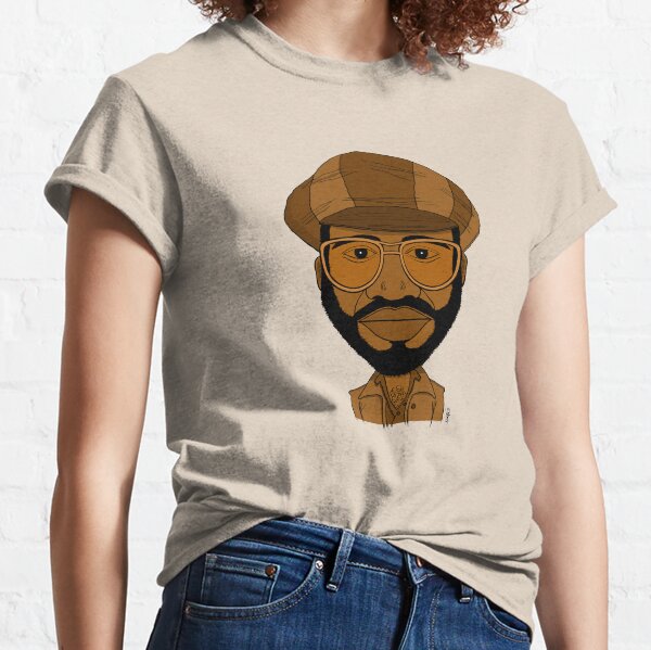 Portrait dessiné de chanteur Soul/Gospel. T-shirt classique