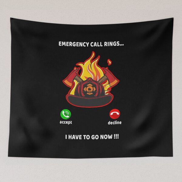 Item preview, Firefighters First Work Then The Phone designed and sold by DELMEO.