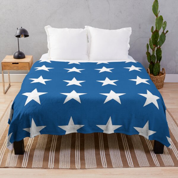 Item preview, White Stars on Blue Sky Pattern designed and sold by TheCatmeow2000.
