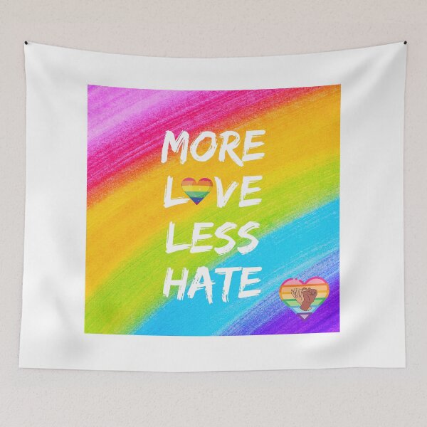 Item preview, MORE LOVE LESS HATE (Rainbow) designed and sold by NATHYSCREATION.