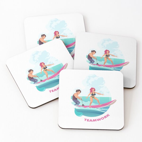 Item preview, Surfer Couple Teamwork designed and sold by Jkriz-Dzign.