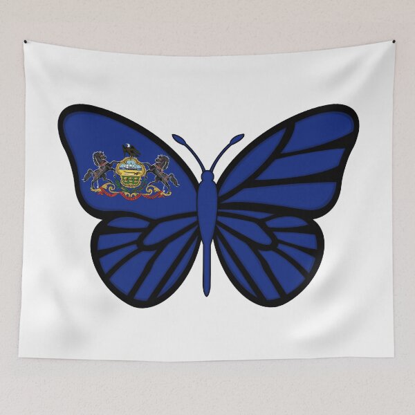 Item preview, State of Pennsylvania Flag Butterfly On White designed and sold by Gsallicat.