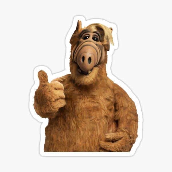 Alf con el pulgar hacia arriba Pegatina