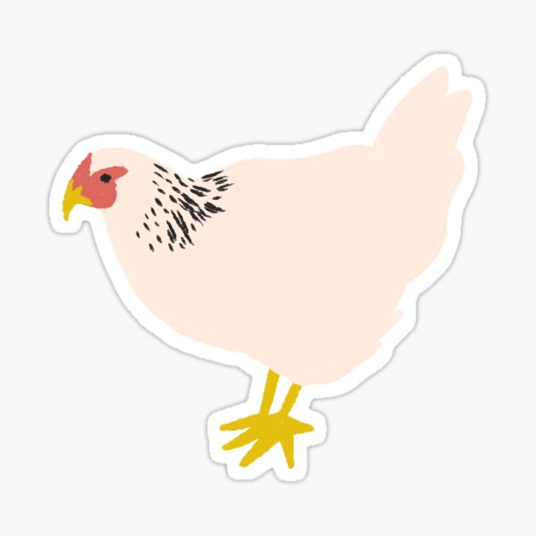 Cute White Chicken Sticker