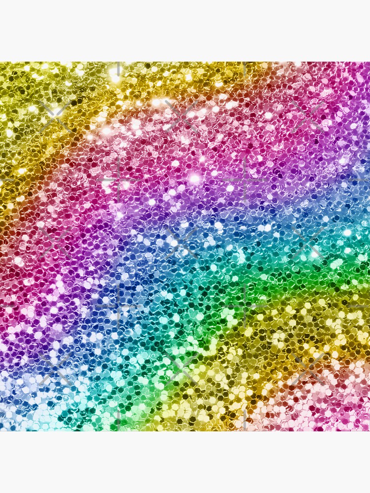Rainbow Bright Glitter  Sticker for Sale by ColorFlowArt