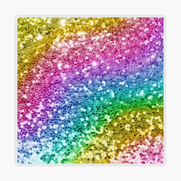 Rainbow Bright Glitter  Sticker for Sale by ColorFlowArt