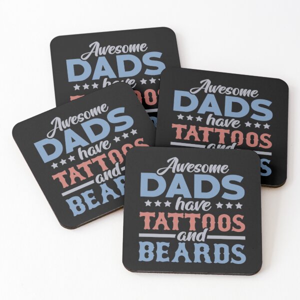 Item preview,  Awesome Dads Have Tattoos And Beards Fathers Day   designed and sold by zahra369der.