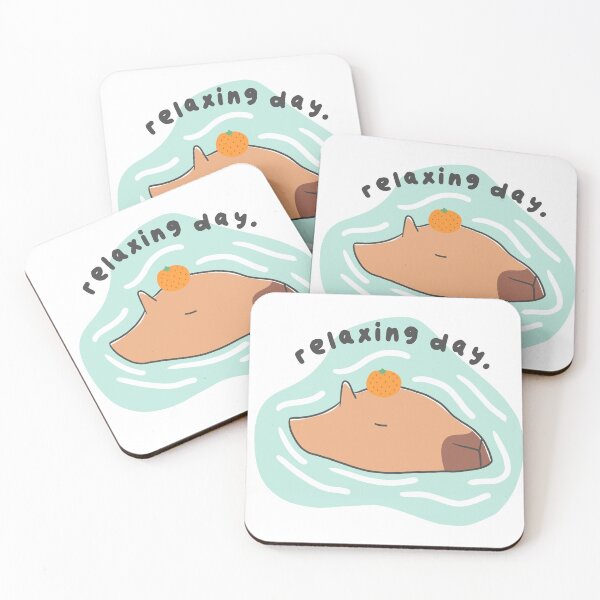 Item preview, Relaxing Capybara designed and sold by fruitboba.