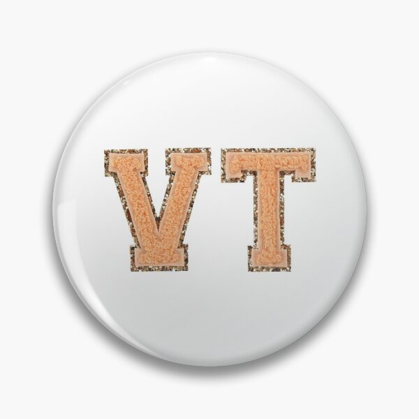 Item preview, "VT" Orange Chenille Glitter Patch  designed and sold by kashinikore.