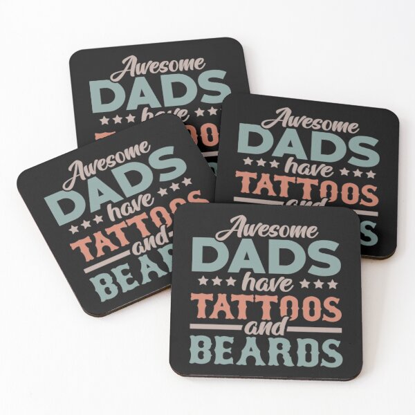 Item preview, Awesome Dads Have Tattoos And Beards Fathers Day   designed and sold by zahra369der.