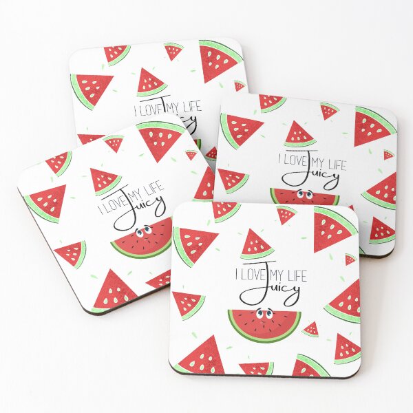 Aperçu de l'œuvre J'aime ma vie JUICY - conception de motivation de fruits mignons - MELON souriant créée et vendue par BeautifullyU.