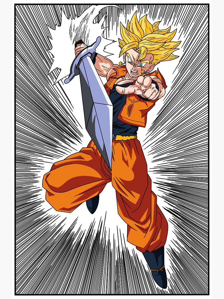 "Future Trunks & Gohan Potara Fusion (Colored)" Sticker by FINALxFLASH
