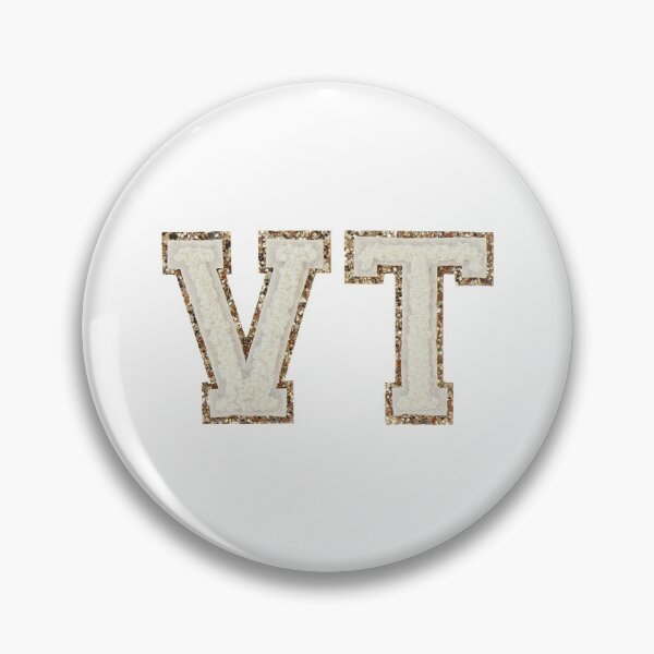 Item preview, "VT" White Chenille Glitter Patch  designed and sold by kashinikore.
