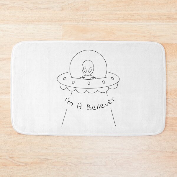 Item preview, I'm A Believer Alien UFO Illustration designed and sold by Jazzy Tees.