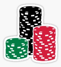 Poker Roulette chips gambling Sticker