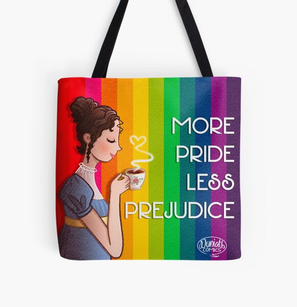 Pride and Prejudice Purple Tote Bag