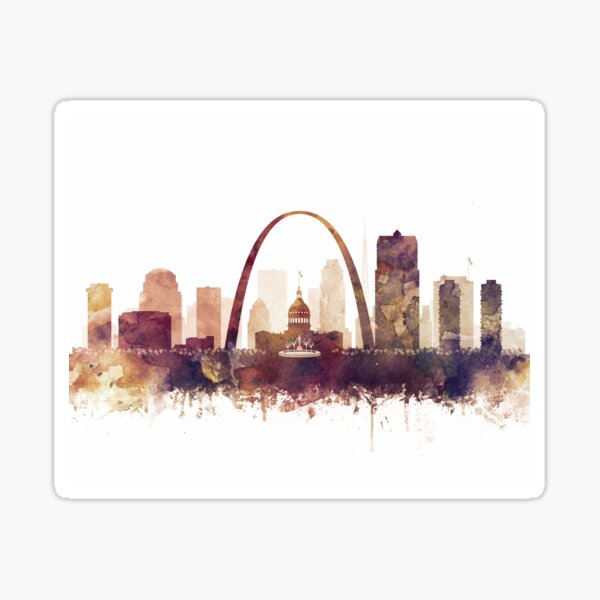 St. Louis Missouri Skyline Kids Zip Hoodie by NextWay Art