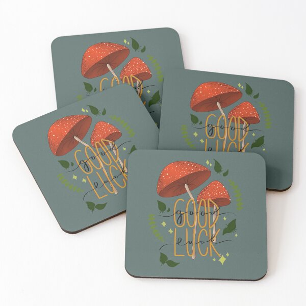 Item preview, Good Luck Mushrooms designed and sold by WhiteDeskStudio.