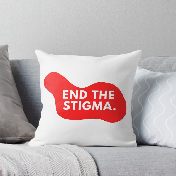 End the Stigma Leaked Splatter Throw Pillow