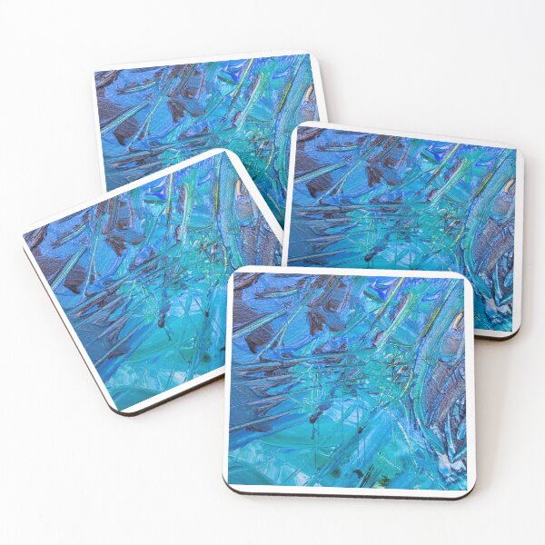 Item preview, Blue abstract-painting pattern designed and sold by Mammanation.