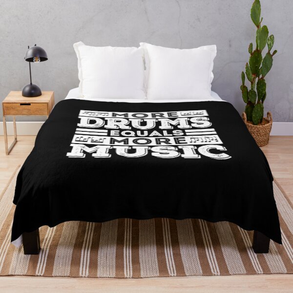 Item preview, More Drums Equals More Music (white text) designed and sold by Kendall Anderson.