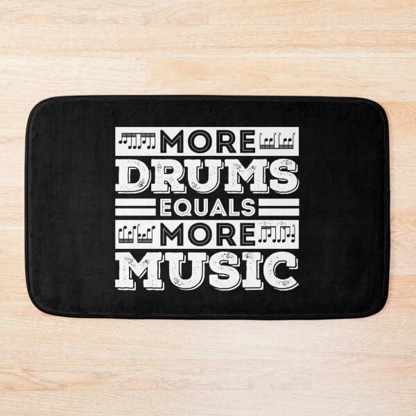 Item preview, More Drums Equals More Music (white text) designed and sold by Kendall Anderson.