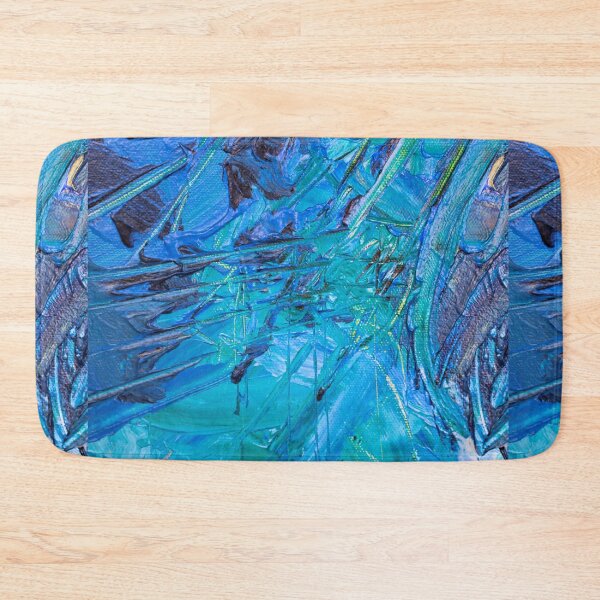 Item preview, Blue abstract-painting pattern designed and sold by Mammanation.