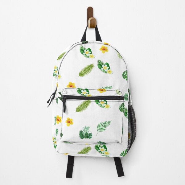 Item preview, Tropical Green Leaves, Hibiscus Flowers, Forest Leaves, Botanical Leaf Pattern designed and sold by silviaol.