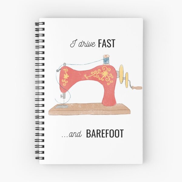 Item preview, fast and barefoot sewing quote and illustration designed and sold by OddityArts.