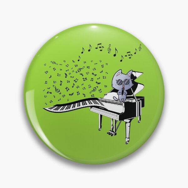 Item preview, Cat wearing sunglasses and singing set in green - Cute and Fun designed and sold by Vero De.