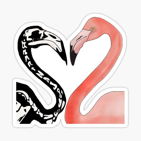 Flamingo love Sticker