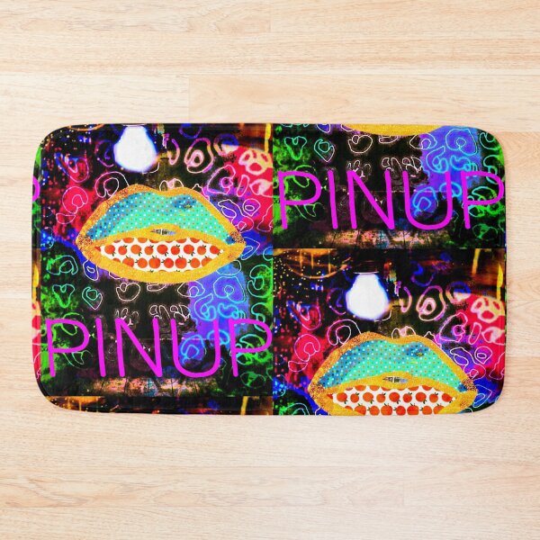 Item preview, Mexican Neon Style Pinup Girl Lips Colourful Pop and Urban designed and sold by ClosLineDesigns.