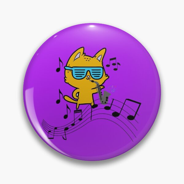 Item preview, Cat wearing sunglasses and playing saxaphone - Cute and Fun designed and sold by Vero De.