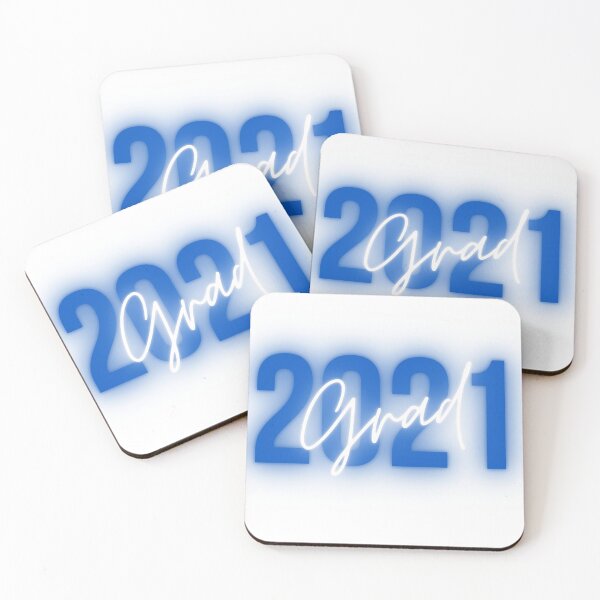 Item preview, 2021 Grad Decal in Blue and White designed and sold by saltymakestuff.