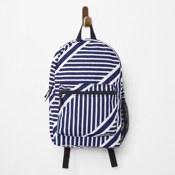 Item preview, Navy Blue diagonal lines striped pattern designed and sold by BLMcreations.
