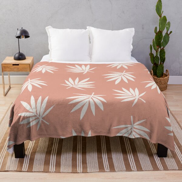 Item preview, Tropical Leaf on Coral Rose designed and sold by latheandquill.
