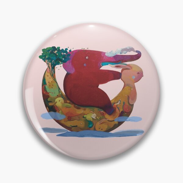 Item preview, Elephant riding Moon Rabbit designed and sold by Supachet.