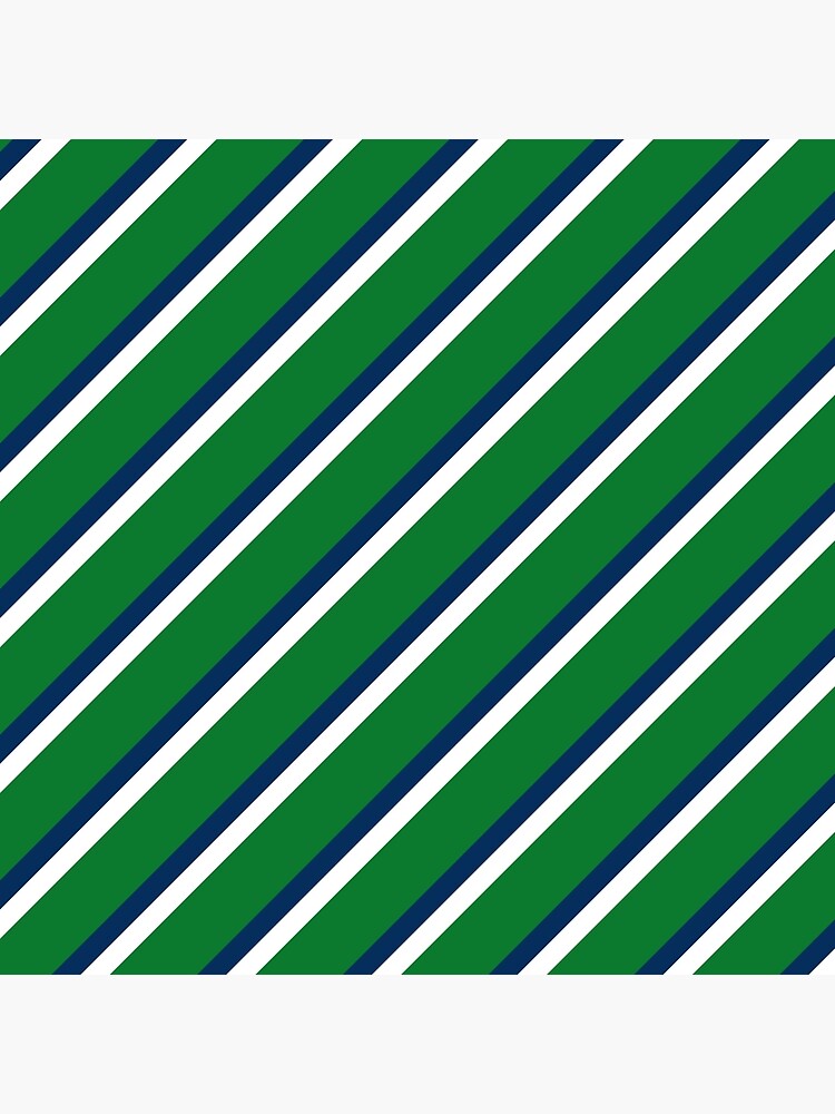 Preppy Green Blue White Diagonal by RR-Shop
