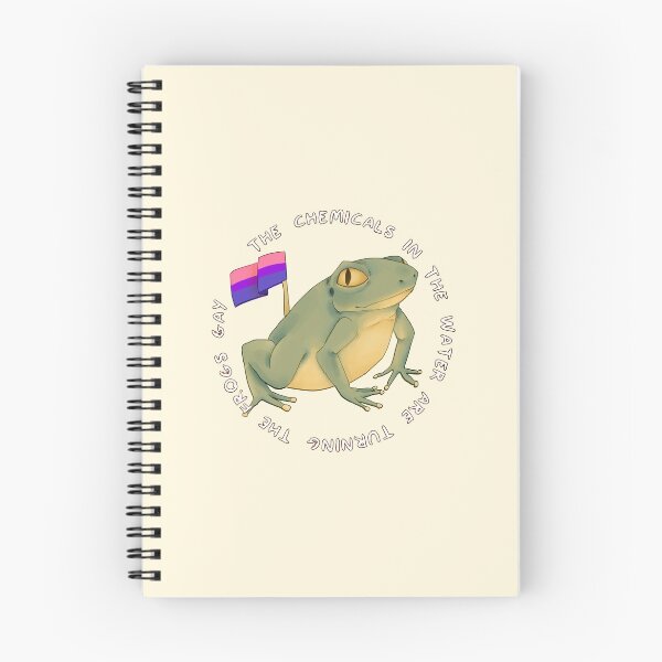 Item preview, chemicals in the water turning the frogs gay (bi flag) designed and sold by GarbageSalt.
