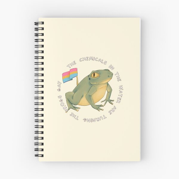 Item preview, chemicals in the water turning the frogs gay (pan flag) designed and sold by GarbageSalt.