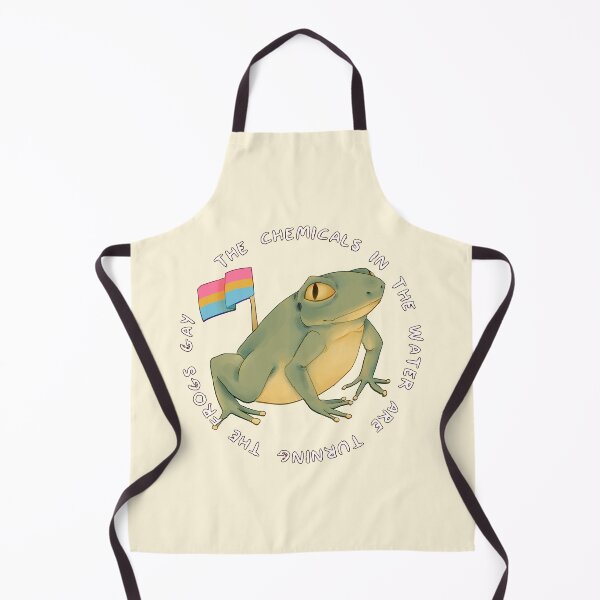 Item preview, chemicals in the water turning the frogs gay (pan flag) designed and sold by GarbageSalt.