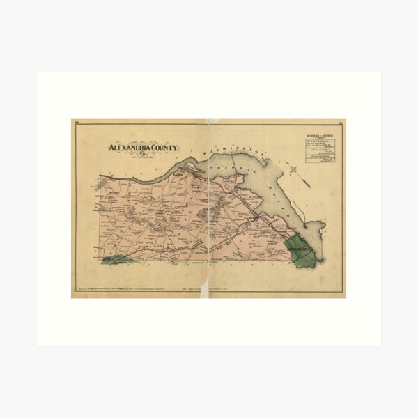 Alexandria Va Zoning Map Alexandria Va Map Wall Art | Redbubble