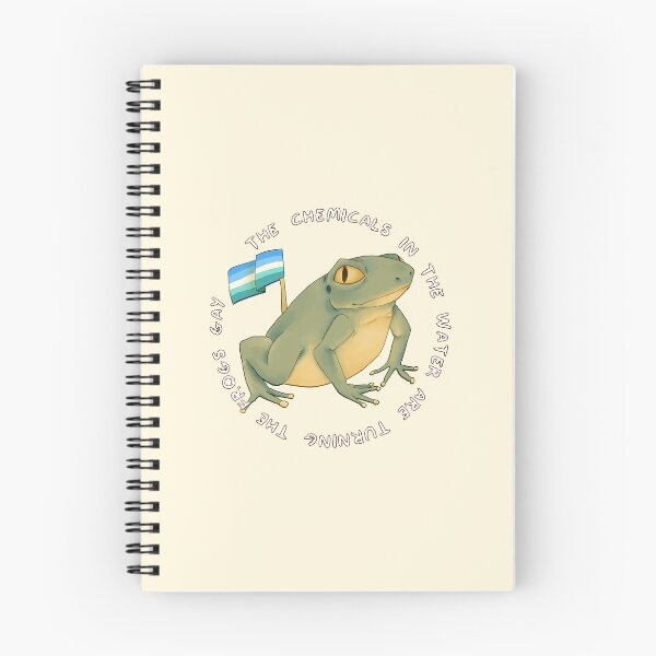 Item preview, chemicals in the water turning the frogs gay (gay flag) designed and sold by GarbageSalt.