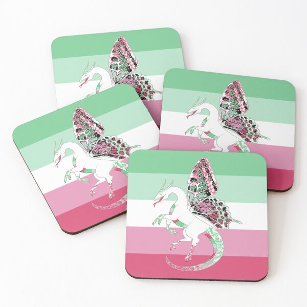 Item preview, Abrosexual Pride Fae Dragon With Flag designed and sold by Zac Stigdon.