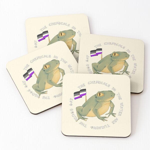 Item preview, chemicals in the water turning the frogs gay (ace flag) designed and sold by GarbageSalt.
