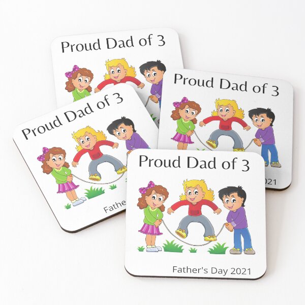 Item preview, Proud Dad of 3 #FathersDay2021 designed and sold by GeoTeasters.