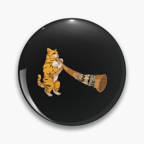Item preview, Cool Cat Playing Didgeridoo  Funny Kitten Instrument Gift Premium TShirt23 designed and sold by tawanama.