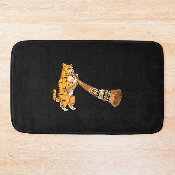 Item preview, Cool Cat Playing Didgeridoo  Funny Kitten Instrument Gift Premium TShirt23 designed and sold by tawanama.